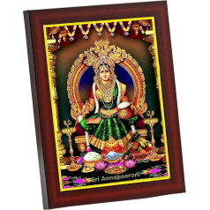 zig zag Maa Annapurna Devi/Mata Small Photo Frame for Wall Table Small (6 x 8 Inch, Acrylic Glass)