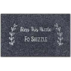 xinbai Door Mat, Bless Mat, ieejas neslīdošs iekštelpu gumijas grīdas paklāji 40 x 60 cm Izšūšanas fonti Welcome Mat durvīm