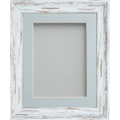 Frame Company Lynton Driftwood foto rāmis ar gaiši zilu stiprinājumu 16x12 14x10 Perspex