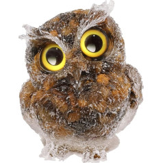 Nupuyai Tiger Eye Stone Resin Owl Statue Home Indoor Outdoor Decor Crystal Animal Sculpture Quartz Figure Hand Carved for Reiki Healing 2,5 collas