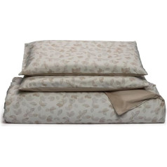 Foppapedretti Nacht&Natur Double Duvet Cover 2P Complete with 2 Pillowcases Sand Leaves 100% kokvilna Ražots Itālijā