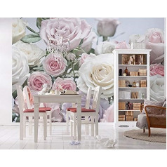 Komar 8-736 Фреска из цветочных обоев Floraison Rose, розовый, 368 x 254 см Комплект из 8 шт.