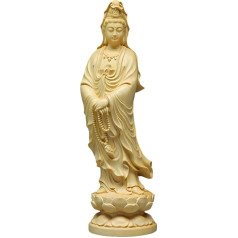 KESYOO Kwan Yin koka statuja Guanyin skulptūra Žēlsirdības dieviete Quan Yin skulptūra Kwan Yin figūra Ķīniešu Feng Shui kolekcionējama Bodhisattva figūra mājai