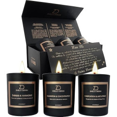 Aromterapijas aromātisko sveču dāvanu komplekts ar 3 aromātiskajām svecēm Home Natural Soy Wax Ideāli piemērots Tēva dienai, Ziemassvētkiem, dzimšanas dienai