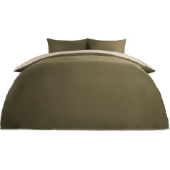 Brentfords Plain Luksusa segas komplekts ar spilvena pārvalku Soft Microfiber Double Taupe