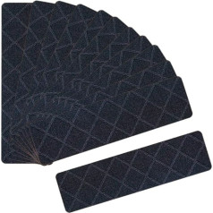 Ray-Velocity Set of 15 Stair Mats 20.3 x 76 cm Stair Treads Mats Self-Adhesive Non-Slip Safety Stair Carpet for Children, Elders and Pets