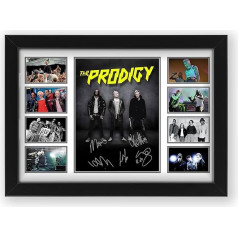 Ierobežota tirāža THE PRODIGY SIGNED PRINT AUTOGRĀFA FANS DĀVANU KOLEKCIJA UNFRAMED A3 (30x40cm)