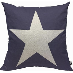 Mugod Blue Star Throw spilvenu pārvalki Abstract USA Star Design on Blue Background Cushion Cover for Men Women Decorative Home Sofa Chair Couch 45x45cm