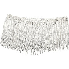 EXCEART Rhinestone Long Tassel Kaklarota Šūšanas apdares un rotājumi Fringe Trim Fringes Ar Rhinestones Beaded Fringes Delicate Fringe Braid Diy Kaklarota Kāzu sakausējums Diamond Bridal