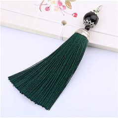 Zīda bārkstis, Mini bārkstis 10 gabali 11 cm pērlītes zīda bārkstis bārkstis šūšana Bang Tassel Trim atslēgu bārkstis DIY rotājumi aizkaru aksesuāri daļas (krāsa : 13 krāsa, izmērs : 10 gabali)