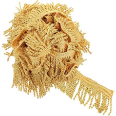 GANAZONO Wide Fringe Trim Tassel Trim Golden Trim Fringe Decorative Flag Fringe Trim DIY Siuvimo apdaila užuolaidoms Amatai Sofa Box Drabužių gamyba