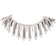 45cm Rhinestone Fringe Chain Stikla kristāla lentes Šūšanas aplikācijas Rhinestone lentes 3 ruļļi Fringe