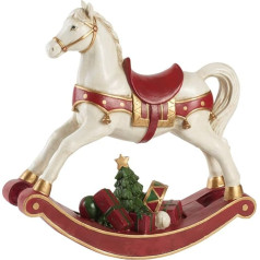 Villeroy and Boch ziemas kolāžu aksesuāri, šūpuļzirgs XL, burvīga dekoratīva figūra svētku galdam, no polirezīna, krāsains, 32,8 x 10,8 x 32,5 cm