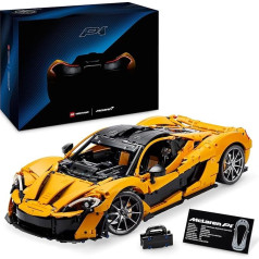 LEGO Technic McLaren P1 superauto komplekts pieaugušajiem Dāvana automobiļu faniem Mēroga kolekcionējams modelis ar V8 virzuļdzinēju un 7 ātrumu transmisiju 42172