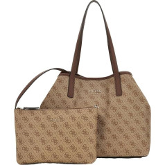 GUESS Vikky II Tote Bag Latte Logo / Brown, Latte logo / brown