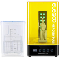 ELEGOO Mercury Plus 2.0 mazgāšanas un cietināšanas iekārta, 2 in 1 UV LED cietināšanas kārba ar rotējošu cietināšanas pagrieziena galdu un mazgāšanas spaini LCD/DLP/SLA 3D printeru modeļiem