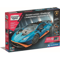 Clementoni Science & Game Build Construction Challenge - Lamborghini, automodeļu komplekts pieaugušajiem un bērniem no 8 gadiem, 59323