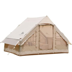 TOMOUNT Inflatable 4 Person Waterproof House Family Tent Easy to Set Up Glamping Tent with Storage Bag and Air Pump Camping Tent for Outdoor, Camping, Hiking, Festival