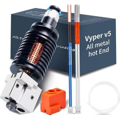 Vyper/Kobra Fullmetal Hotend Upgrade - Volcano V5 J-Head drukas galviņa 300°C ar bimetāla Heatbreak, pārklāta vara sildītāja bloks, rūdīta sprausla, saderīga ar Anycubic Vyper/Kobra Max/Kobra Plus 3D printeriem