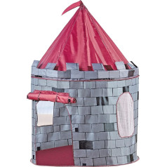 Bino Spielzelt Burg, Zelt für Kinder ab 3 Jahre, Kinderspielzeug (Kinderzelt in Burg Design, drinnen & draußen nutzbar, leichter Auf-& Abbau, Kinderzimmer Zubehör, Größe: 105 x 105 x 125 cm)