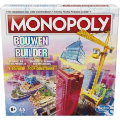 Monopoly Building - Beļģijas izdevums Galda spēle Stratēģijas spēle Ģimenes spēle Spēles bērniem Lieliska spēle ģimenes galda spēļu spēlēšanai no 8 gadiem