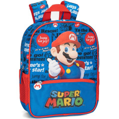 SUPERMARIO - Mini mugursoma skolai un laikam Unisex ikdienas mugursoma zēniem un meitenēm - 22 x 10 x 33 cm, zila, Taglia unica, Casual, zila, Casual