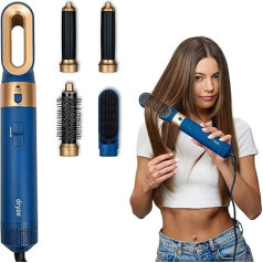 Dryze Airstyler 5-in-1, matu gludeklis, matu žāvētājs, siltā gaisa birste, fēns (Vinca Blue)