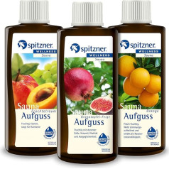 Spitzner 3 augļu sapņu augļu sapņu granātābolu apelsīnu aromāts pirtij 190 ml katrs