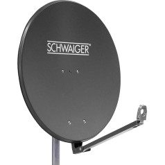 SCHWAIGER 258 Satelītantena 88 cm Satelītantena Alumīnija satelīta sistēma Offset antena LNB atbalsta roka Mast Mount Satelītantena spogulis Satelītantena spogulis Antracīta pelēks antracīts