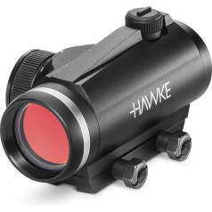 Hawke 1x25 sarkanā punkta 9-11 mm regulējams tālskatis, melns (12106)