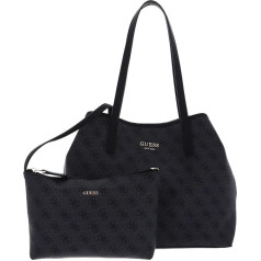 GUESS Sieviešu Vikky 4G Logo Large Tote Bag, Coal, ogles, ogles