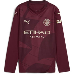 PUMA Manchester City Kids 3. krekls 2024/25 sezona - garām piedurknēm - bordo krāsā