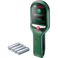 Bosch Stud Finder UniversalDetect (maksimālais koka tapu/dzīvā kabeļa/metāla noteikšanas dziļums: 25/50/100 mm, kartona kastē)