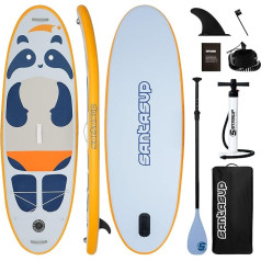 Santasup Piepūšamā piepūšamā airu dēlis Surfboard SUP Complete Paddle Board piederumi Regulējams airu sūknis ISUP Ceļojumu mugursoma pavadas ūdensnecaurlaidīga soma pieaugušo airu dēlis