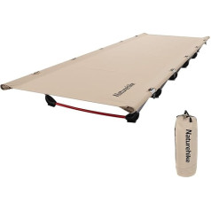 Naturehike Camping Bed, Ultralight Camp Bed, Portable Folding Bed for Adults, Sleeping, Load Capacity up to 150 kg, Camping Lounger for Camping, Hiking, Home, Backpacking, Office, Lunch Break Bed