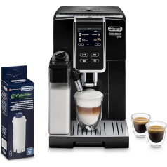 De'Longhi Dinamica Plus ECAM 370.70.B Pilnībā automātisks kafijas automāts ar LatteCrema piena sistēmu, 3,5 collu TFT melns un oriģināls ūdens filtrs DLSC002 Piederumi, Pilnībā automātiskie kafijas automāti ar