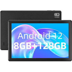 SGIN 10,1 collu planšetdators ar Android 12, 8GB RAM, 128GB ROM (256GB paplašināms), 1280 x 800 FHD IPS, Octa Core līdz 1,6 GHz, 5 MP + 8 MP tālrunis, akumulators 6000 mAh, 2.4G/5G WiFi