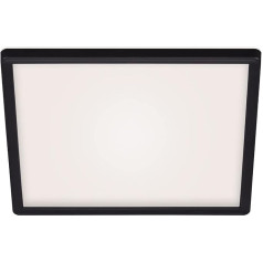 BRILONER Leuchten 7158-415 LED paneļa griestu gaisma ar fona apgaismojuma efektu 22 W 3000 lūmenu 4000 Kelvīnu balta / melna kvadrātveida 42 x 42 cm