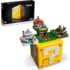 LEGO Super Mario 64 jautājuma zīmes klucīšu komplekts 71395; kolekcionējama dāvana eksponēšanai un interaktīvai spēlei ar Mario figūriņu no 71360 sākumkomplekta (nopērkams atsevišķi) (2064 gabaliņi)