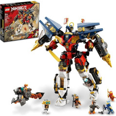 LEGO Ninjago Ninja Ultra Combo Mech 71765 transportlīdzekļu rotaļu komplekts bērniem vecumā no 9 gadiem, ar automašīnas, reaktīvās lidmašīnas un tvertnes rotaļlietām; radoša konstruktoru komplekts bērniem (1104 detaļas)