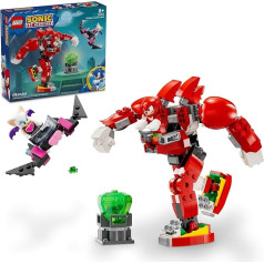 LEGO Sonic 76996 Ežiuko Knuckles'o sargybinio mechnikos konstruktoriaus rinkinys, Sonic žaislas vaikams, vaizdo žaidimo įkvėpta Knuckles'o figūrėlė su pagrindiniu smaragdu, žaidimų dovana 8 metų vaikams