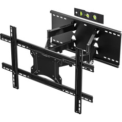 Bontec TV Wall Mount Pivoting Tilting Wall Mount for 37 - 80 Inch TVs Curved LCD/LED Full Motion, 65 kg Load Capacity, VESA 100 x 100 - 600 x 400