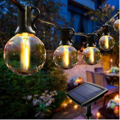 VIFLYKOO Lichterketten für Außen & Innen, 7.6M 25 LED Lichterkette Outdoor Strom, Lichterkette Glühbirnen Außen Innen Wasserdicht Wetterfest für Garten Terrasse, Balkon, Hof, Party Deko