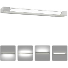 Taptoron LED spoguļa gaisma Vannas istabas 58,5 cm spoguļa lampa ar slēdzi 24 W 5000 K neitrāli balta vannas istabas lampa IP44 Ūdensizturīga grima gaisma Rotējoša spoguļa lampa