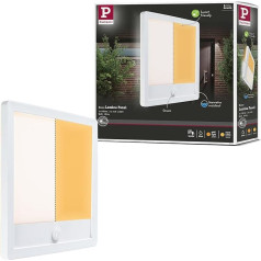 Paulmann 94707 LED āra apgaismojuma panelis Smart Home Zigbee Lamina sensors IP44 Kvadrātveida 250 x 250 mm 2200-3000 K 14 W 920 lm Balts Plastmasa, regulējams, silts, balts