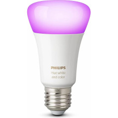 Philips Hue White & Color Ambiance E27 LED spuldze vienā iepakojumā, dimmējama, līdz 16 miljoniem krāsu, kontrolējama, izmantojot lietotni, saderīga ar Amazon Alexa (Echo, Echo Dot)