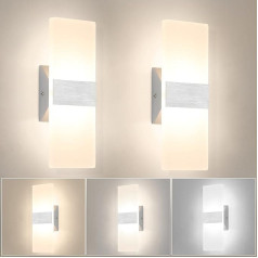 Klighten LED sienas lampas iekštelpās 12 W viedā sienas lampa ar tālvadības pulti 3000 K - 6000 K silti balta/ dabiski balta/ vēsā baltā moderns sienas apgaismojums viesistabai guļamistabai gaitenim gaitenim