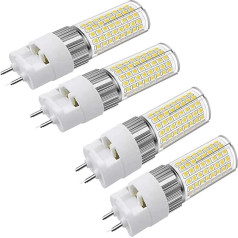 G12 LED spuldze 16 W, divpolu kukurūzas spuldze (ekvivalents 150 W halogēna spuldzei), 3000 K, 1600 lūmenu kukurūzas spuldze, griestu gaisma, prožektors mājai, ielai, garāžai, ainavai, noliktavai, 4 gabali (silta)