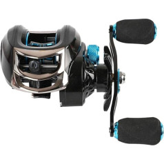 Metāla makšķerēšanas ritenis Double Brake Baitcasting Reel 8KG Max Pull Flat Deep Spool 8 + 1BB Makšķerēšanas spole Makšķerēšanas spole Makšķerēšanas spole Aizsardzības soma (lietošanas režīms: kreisā roka)