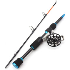 caihuashopping Profesionāla makšķere 65 cm Ziemas makšķerēšanas makšķeres Ledus makšķerēšanas stienis un makšķerēšanas spoles komplekts Rod Super Hard Catch Large Fish Ice Multifunctional Tackle Fishing Rod